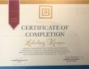 certificate of completion lakshay kumar